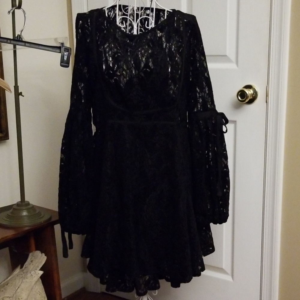 Gorgeous black lace FP dress